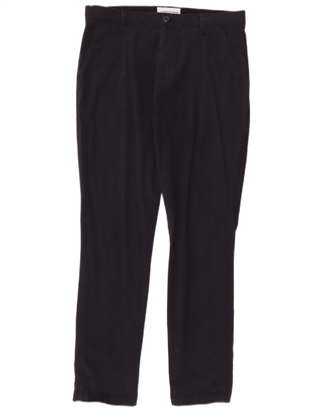 Pantaloni chino slim pentru bărbați CALVIN KLEIN L31 L32 bumbac bleumarin