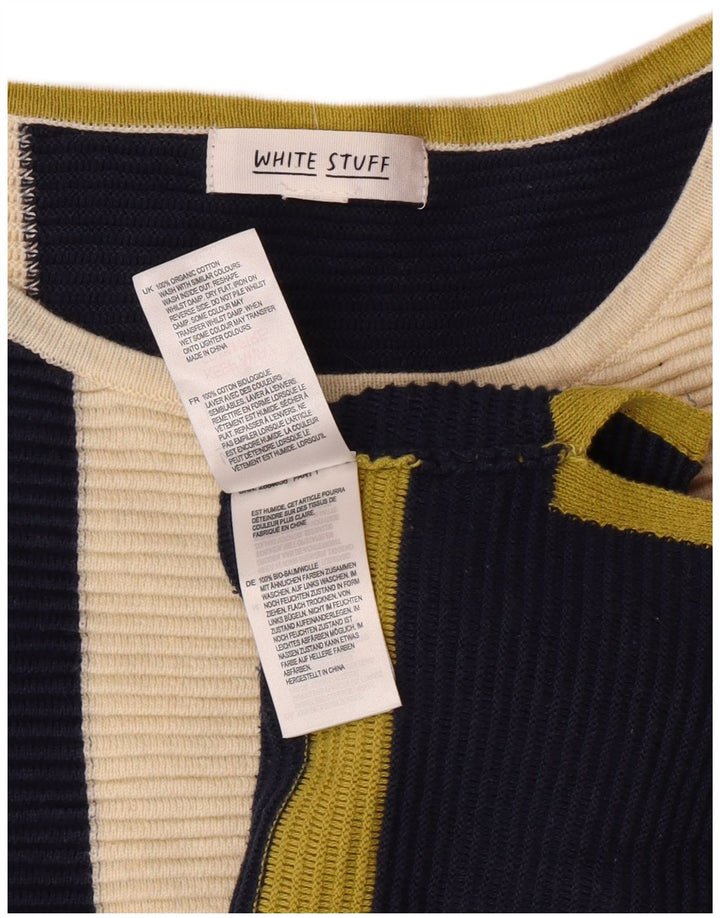 WHITE STUFF Pulover de damă cu gât de barcă UK 18 XL Multicolor