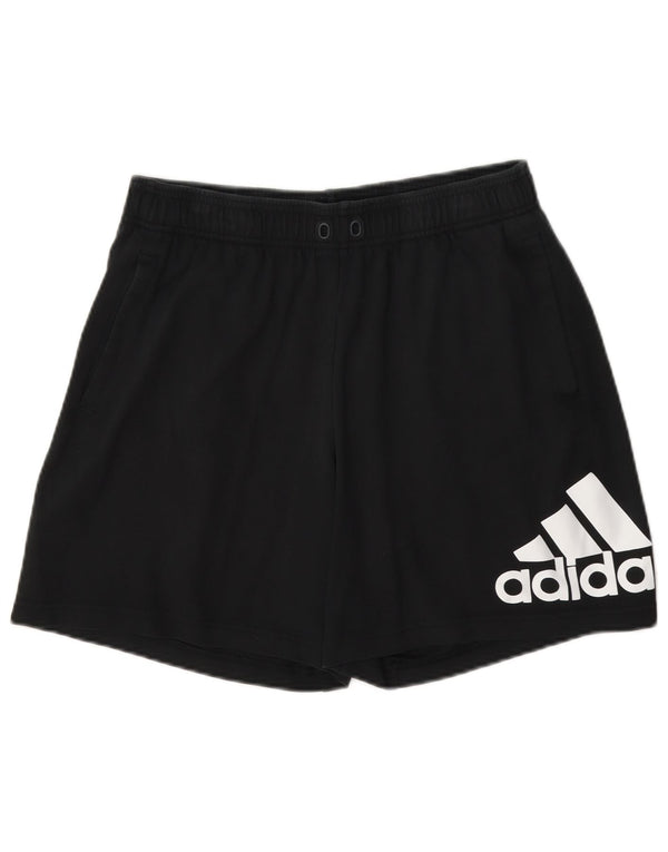 Pantaloni scurți sport grafic Adidas pentru bărbați, bumbac mediu negru