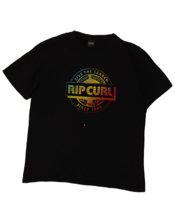 Tricou grafic pentru bărbați Rip Curl Top Medium Black Bumbac