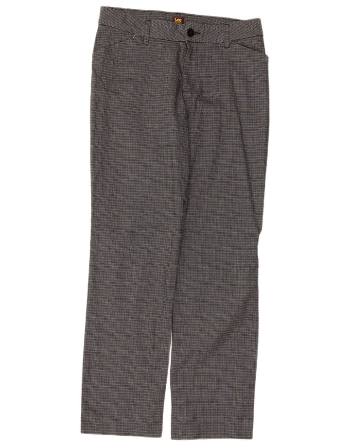 Pantaloni casual drepti pentru femei Lee US 8 Medium W34 L31 Gri Check