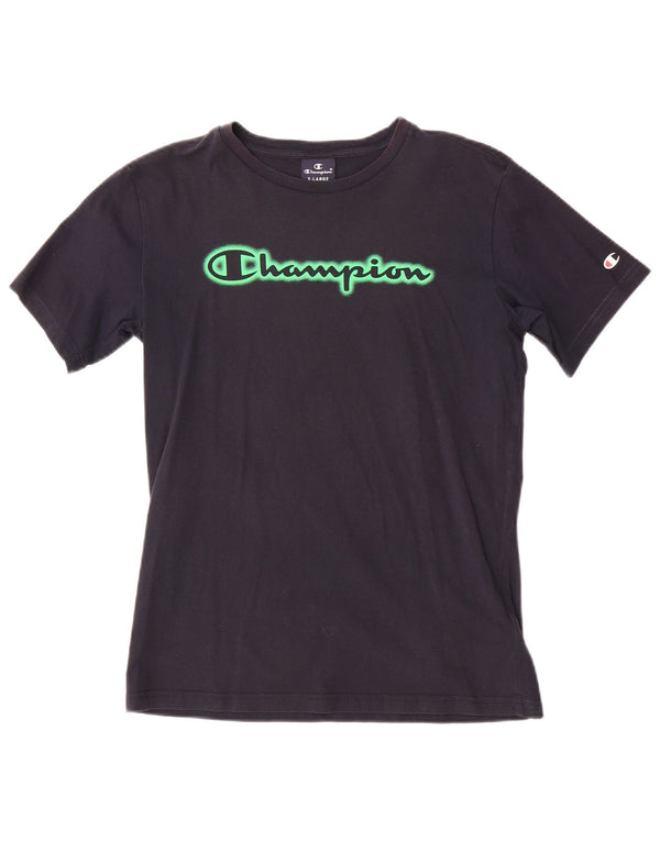 Tricou grafic CHAMPION Băieți Top 13-14 Ani XL Bleumarin Bumbac