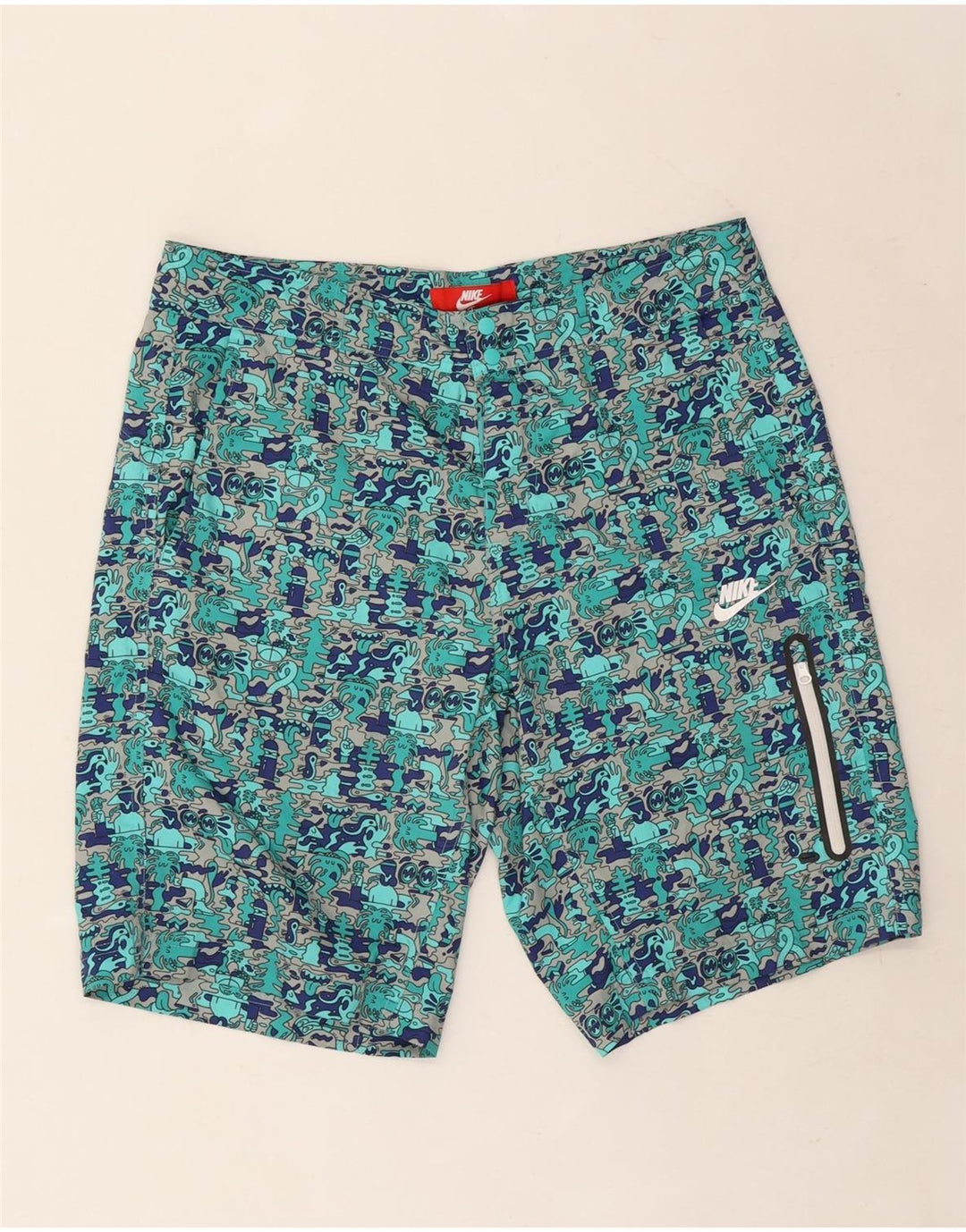 Pantaloni scurți pentru bărbați Nike Graphic Cargo W34, mare, turcoaz, poliester