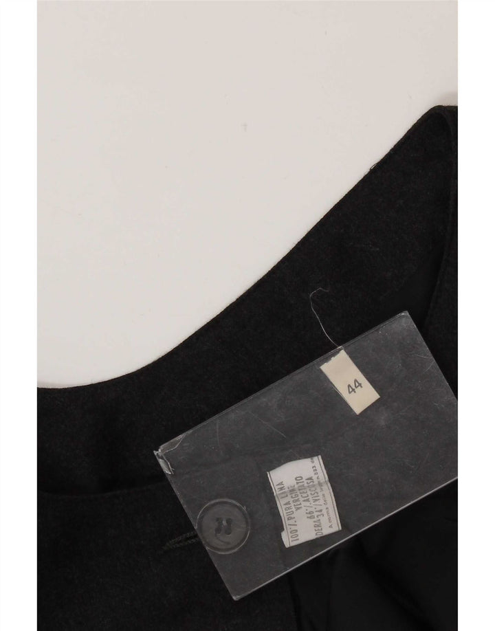 Jachetă vintage fără mâneci pentru femei IT 44 Lână virgină gri mediu