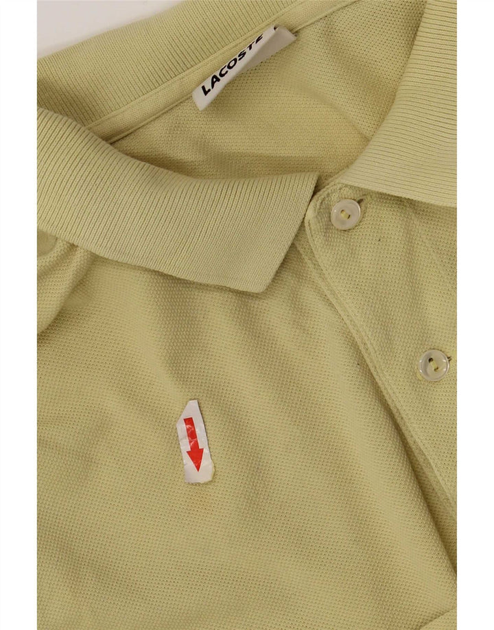 Tricou polo Lacoste pentru bărbați, cu formă regulată, mărimea 4, bumbac galben mediu