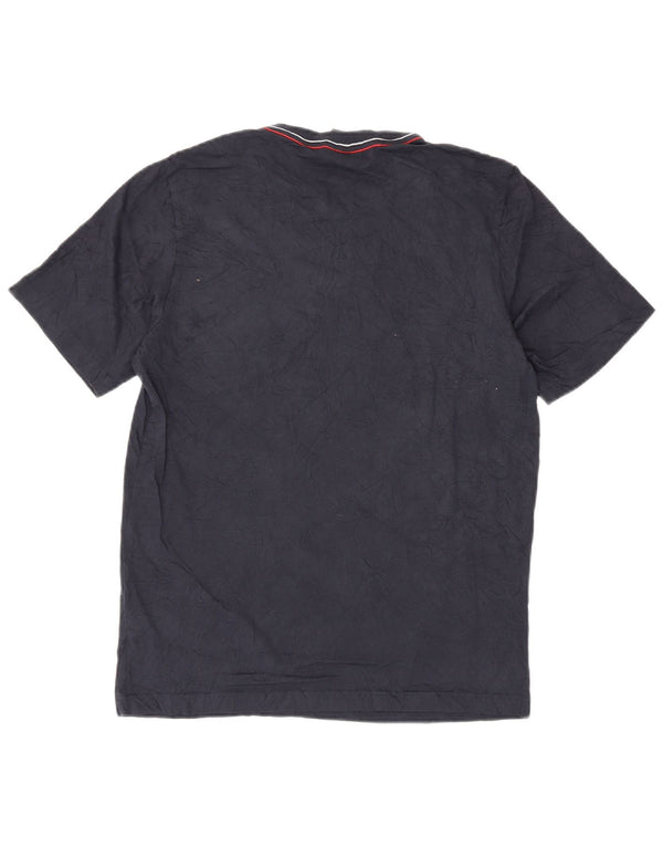 Adidas Mens Graphic T-Shirt Top Medium Navy Blue Cotton
