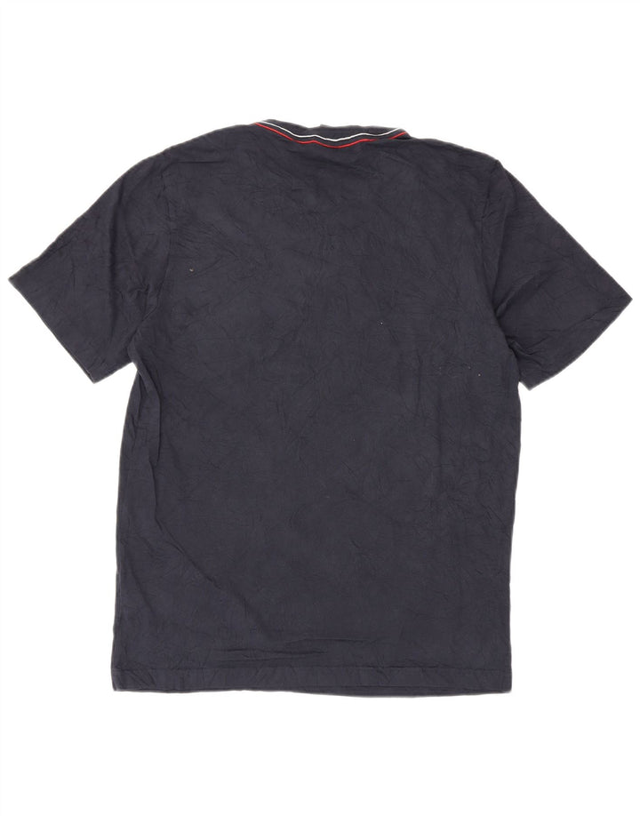 Tricou grafic pentru bărbați Adidas Top mediu din bumbac bleumarin