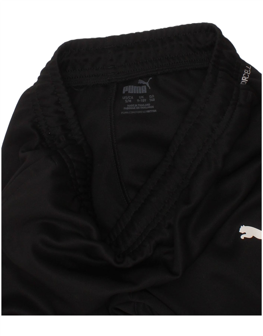 Puma Băieți Pantaloni Trening Pantaloni Joggeri 9-10 Ani Poliester Negru