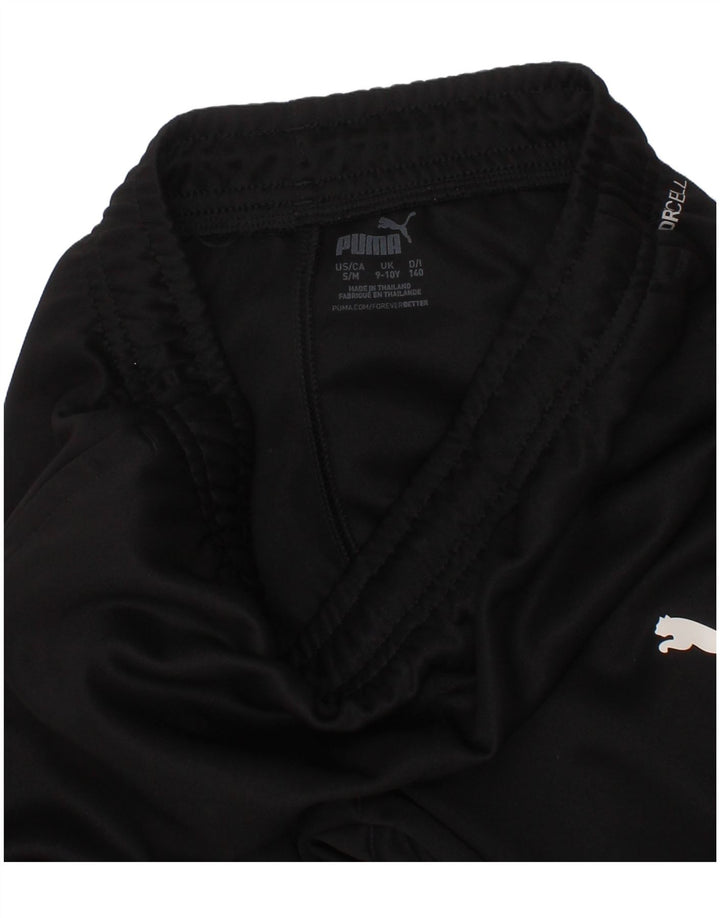 Puma Băieți Pantaloni Trening Pantaloni Joggeri 9-10 Ani Poliester Negru