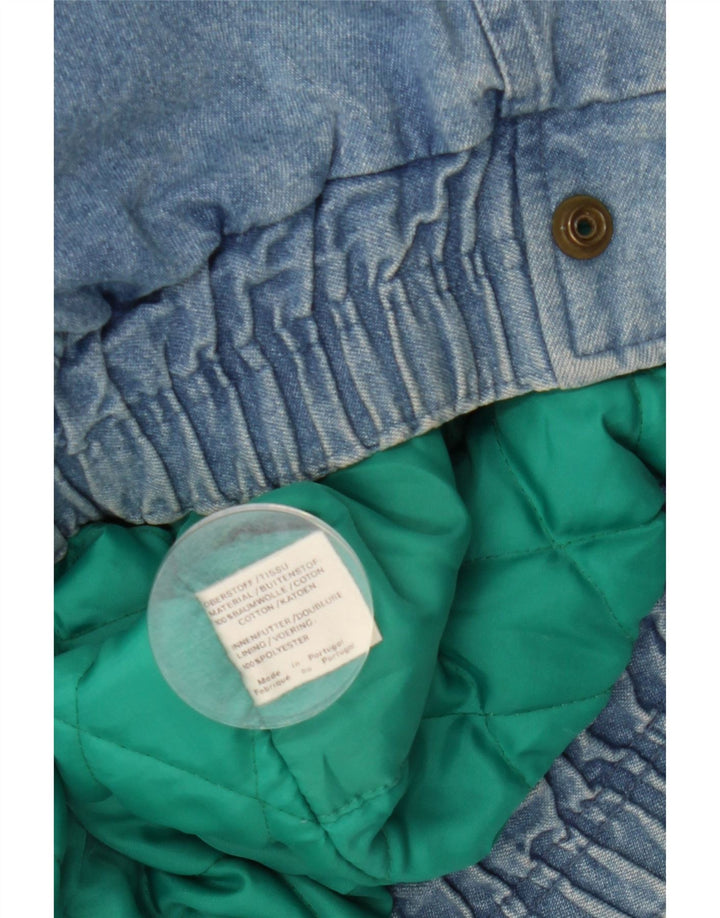 HEIN GERICKE Jachetă militară din denim cu tăiere largi pentru bărbați UK 38 Bumbac albastru mediu