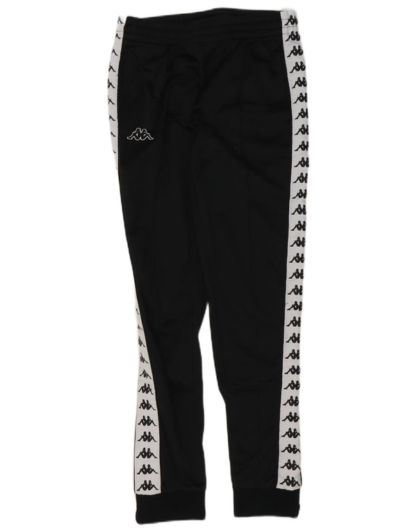 Pantaloni de trening cu grafică pentru bărbați Kappa Pantaloni de jogging mici, negru, color block