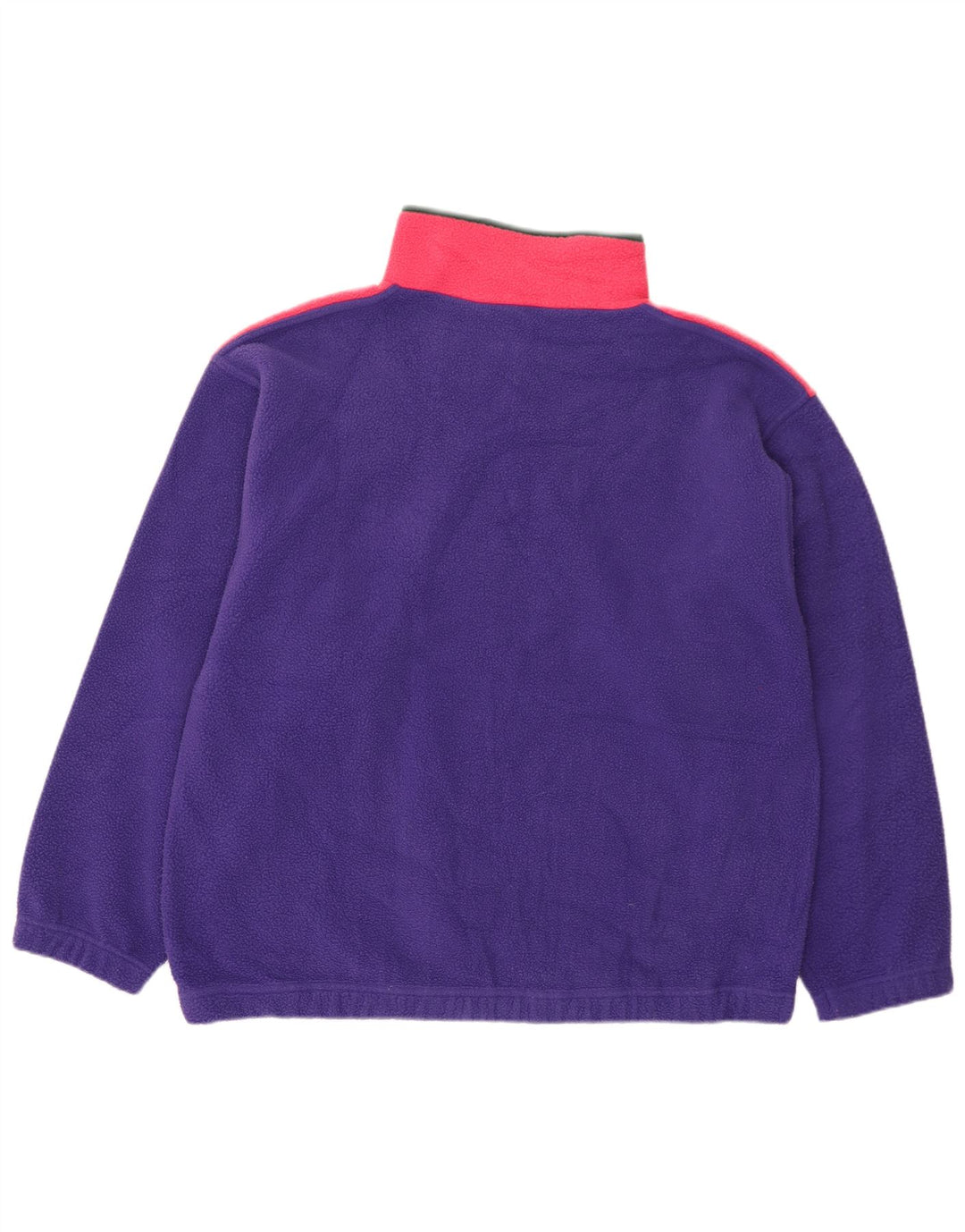 Pulover vintage pentru bărbați, cu gât cu nasturi, din lână, XL, mov, poliester color bloc