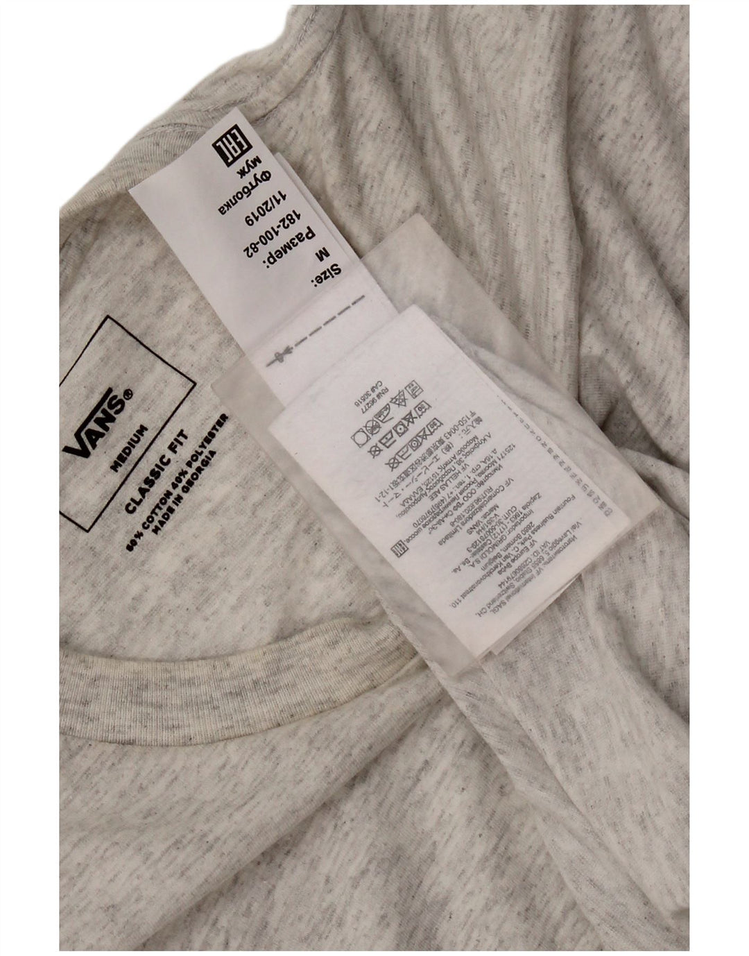 Tricou pentru bărbați Vans Classic Fit Top din bumbac cu pete gri mediu