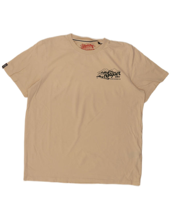 Tricou Superdry Bărbați Top 2XL Bej Bumbac