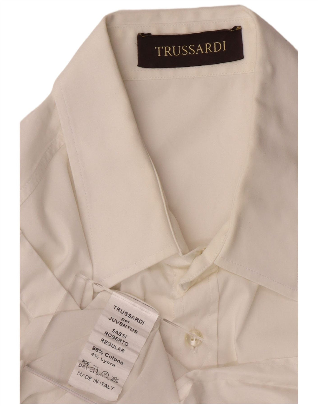 Cămașă pentru bărbați TRUSSARDI, bumbac alb mediu