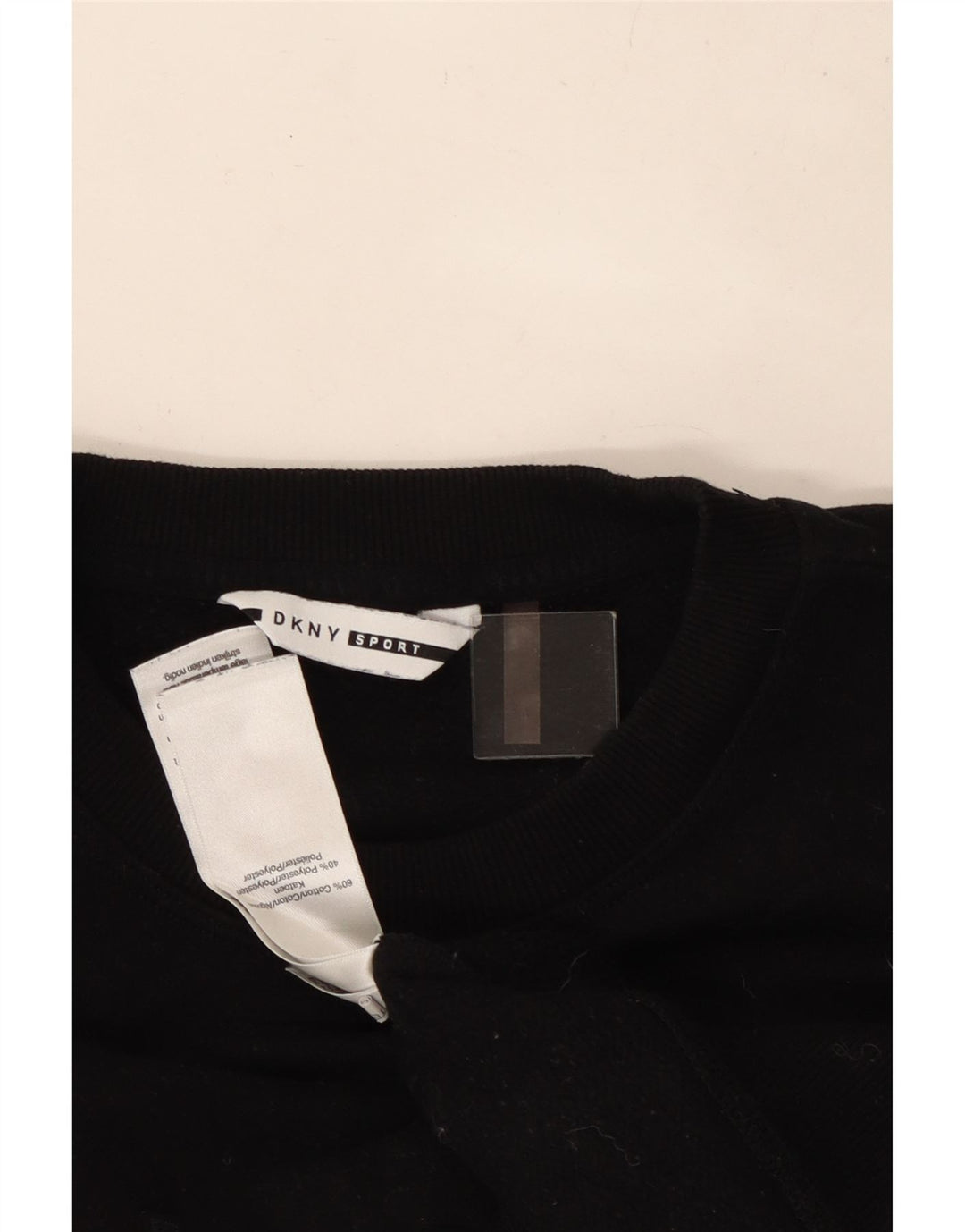 Dkny Pulover oversized cu grafic crop pentru femei UK 10 Small Black