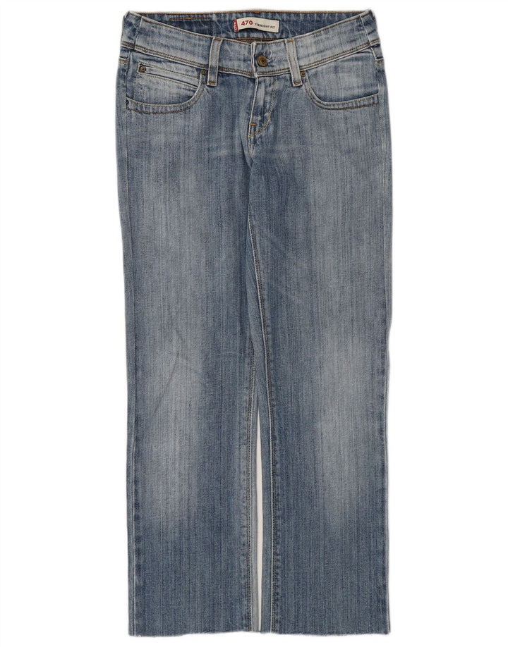 Blugi drepti Levi's 470 pentru femei W28 L26 albastru