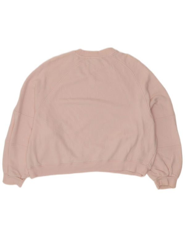 TOMMY HILFIGER Pulover cu grafic supradimensionat pentru femei UK 20 2XL Roz