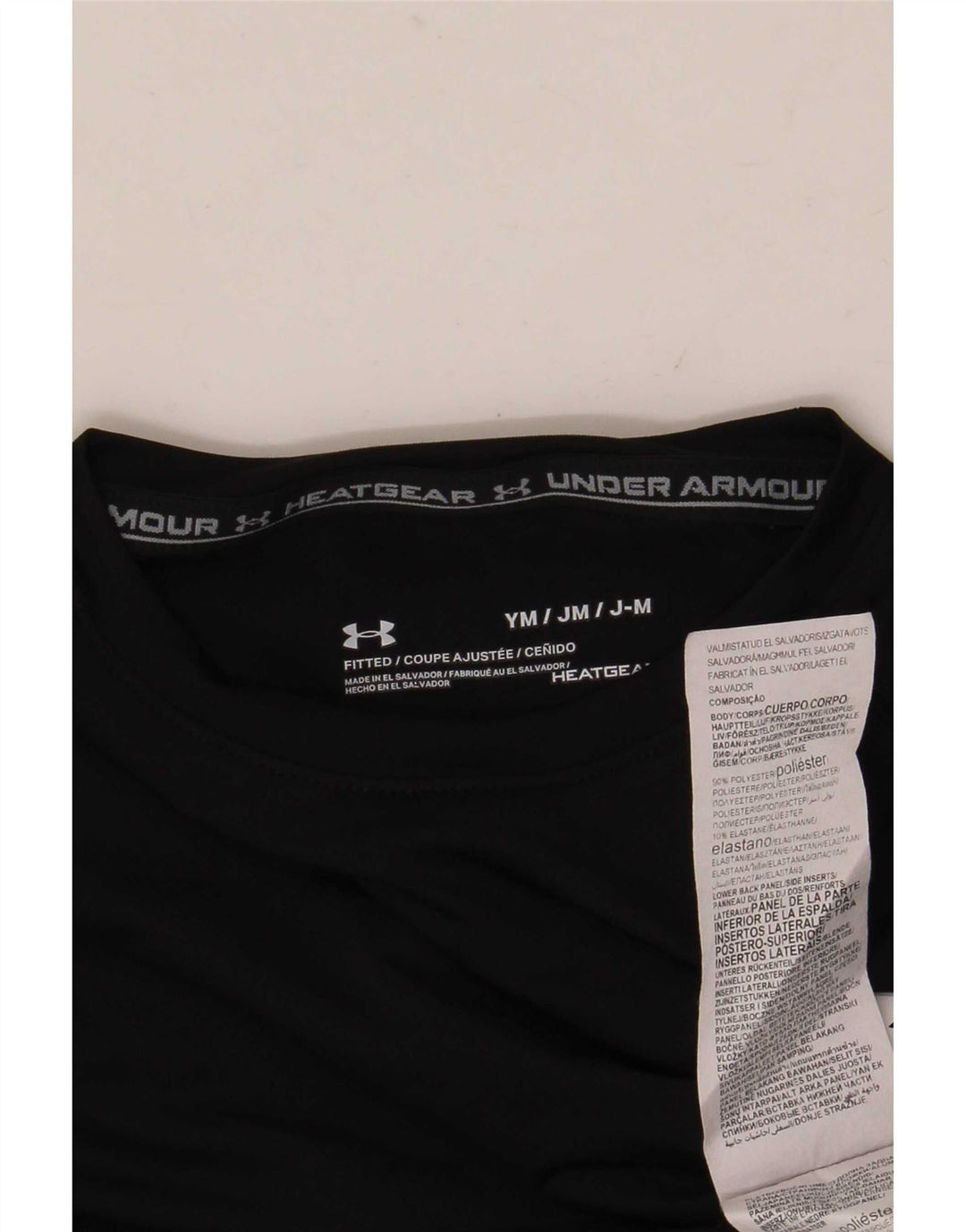 Under Armour Boys Heat Gear Top cu mânecă lungă 9-10 ani mediu negru