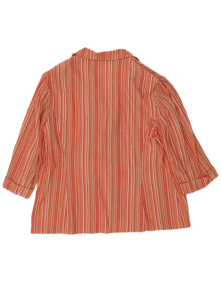Elisa Landri Jachetă pentru femei supradimensionată cu 3 nasturi, UK 18 XL, multicoloră