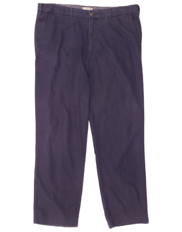 Pantaloni chino drepți pentru bărbați Marks & Spencer L38 L31 Bumbac bleumarin