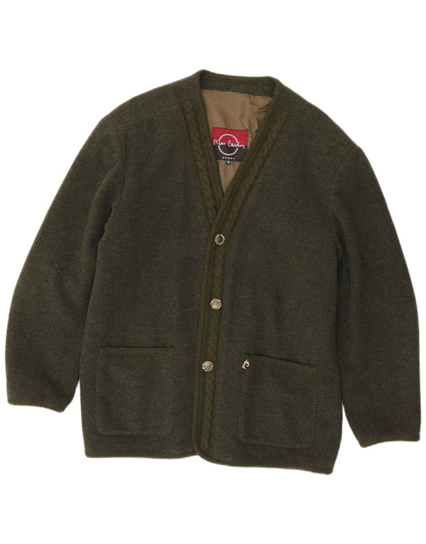 Jachetă pentru bărbați Pierre Cardin cu 3 nasturi IT 56 3XL Lână verde Sport