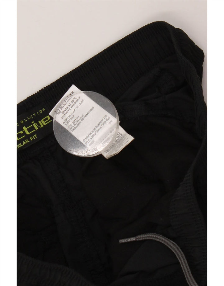 MARKS & SPENCER Pantaloni chino pentru bărbați, cu ajustare normală, L33 L33, bumbac negru