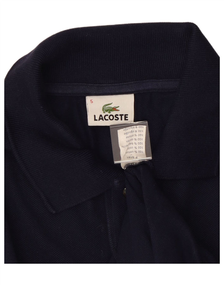 Tricou polo pentru bărbați LACOSTE Mărimea 5 mare din bumbac bleumarin