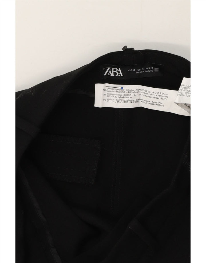 Pantaloni chino Bootcut pentru femei Zara Mici L26 L31 Poliester negru