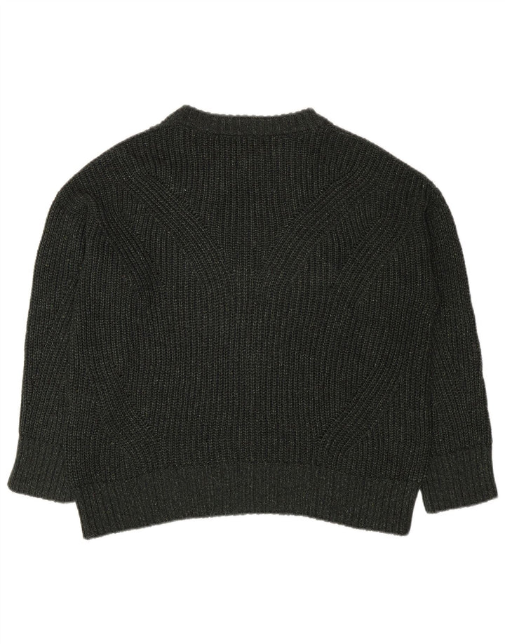 Massimo Dutti Pulover supradimensionat pentru femei cu decolteu triplu UK 14 Medium Khaki