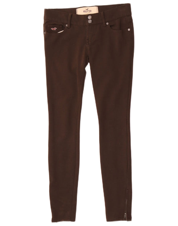 Hollister Pantaloni skinny casual pentru femei cu talie joasă US 0 XS W28 L27 maro