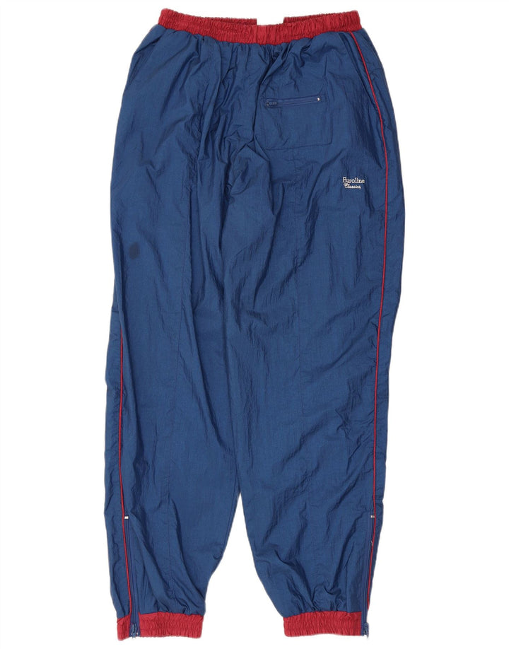 Trening vintage supradimensionat pentru bărbați, mediu, bleumarin, bloc de culoare
