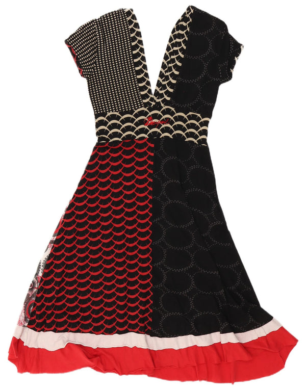 Rochie grafică A-Line Desigual pentru femei UK 10 Small Multicolor Geometric