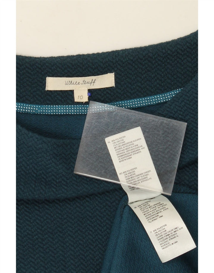 WHITE STUFF Rochie teacă pentru femei UK 10 Small Bluemarin Chevron Poliester