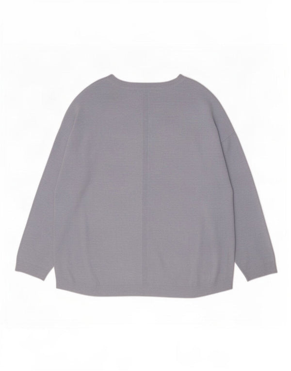 Pulover pentru femei de weekend cu gât de barcă supradimensionat John Lewis UK 18 XL Albastru