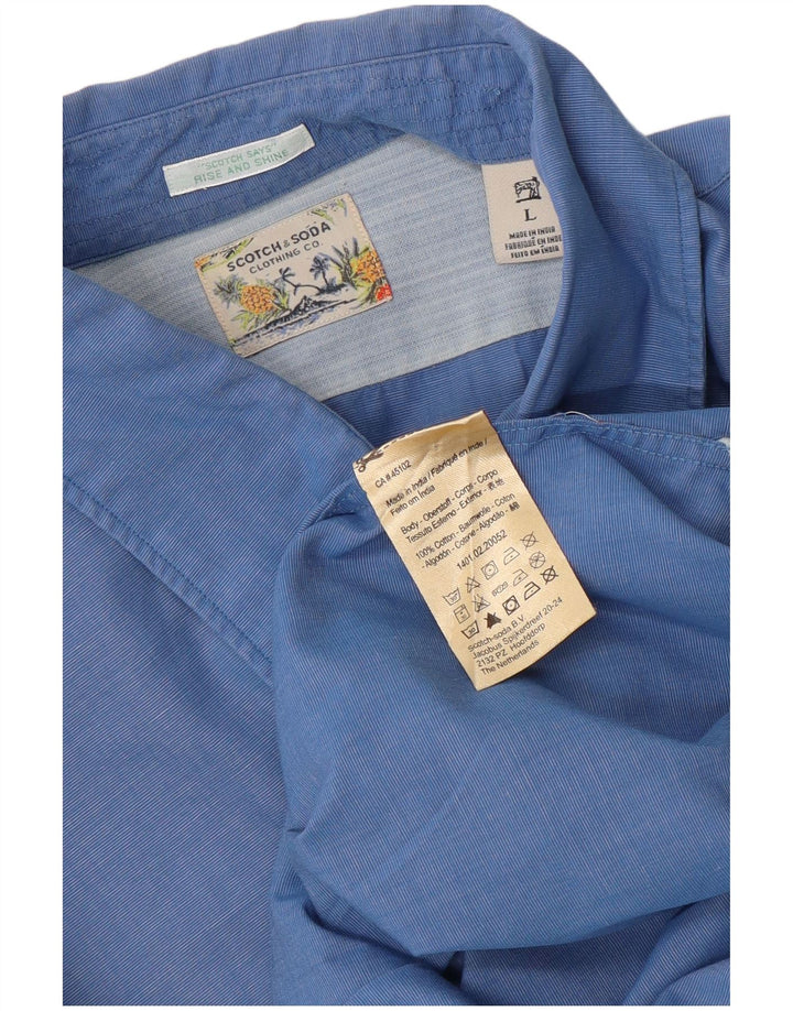 Cămașă pentru bărbați Scotch & Soda, mare, albastru, bumbac