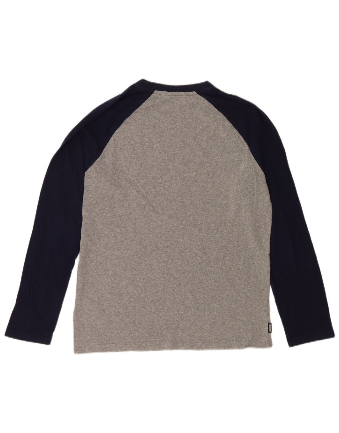 Top pentru bărbați Superdry cu mânecă lungă, gri mediu, bumbac color bloc