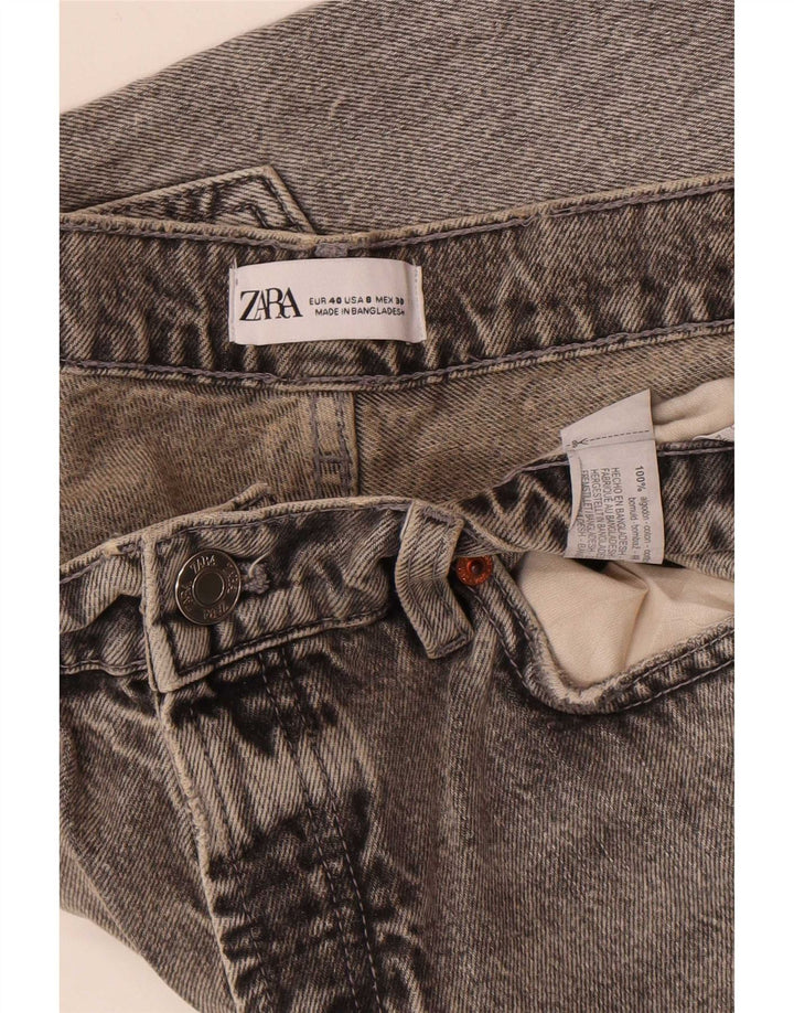 Blugi drepti pentru femei Zara EU 40 Medium W30 L34 Bumbac gri