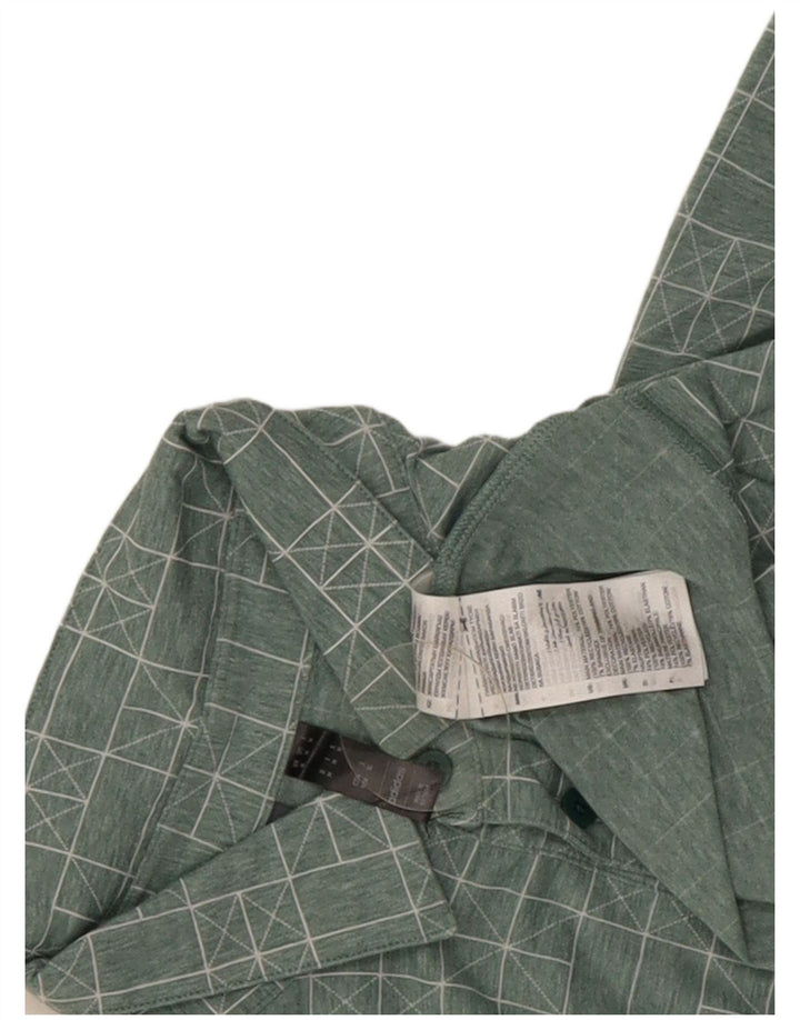 Tricou polo Adidas pentru bărbați, verde mediu, poliester geometric