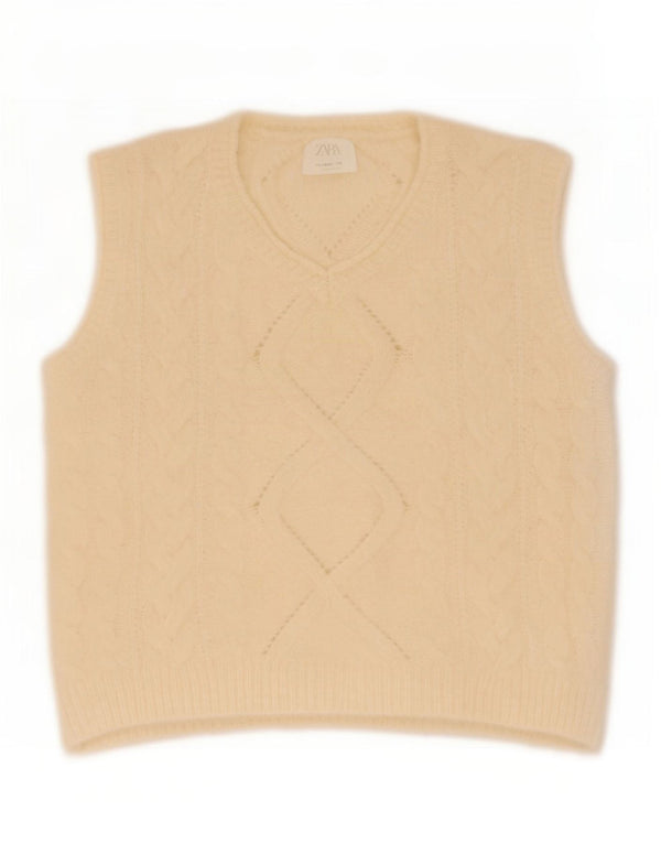 Zara Fete Vestă Tank Top 13-14 Ani Acrilic Alb Nu