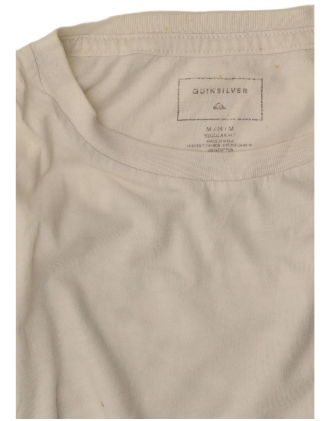 Tricou grafic Quiksilver pentru bărbați, cu croială regulată, top mediu alb