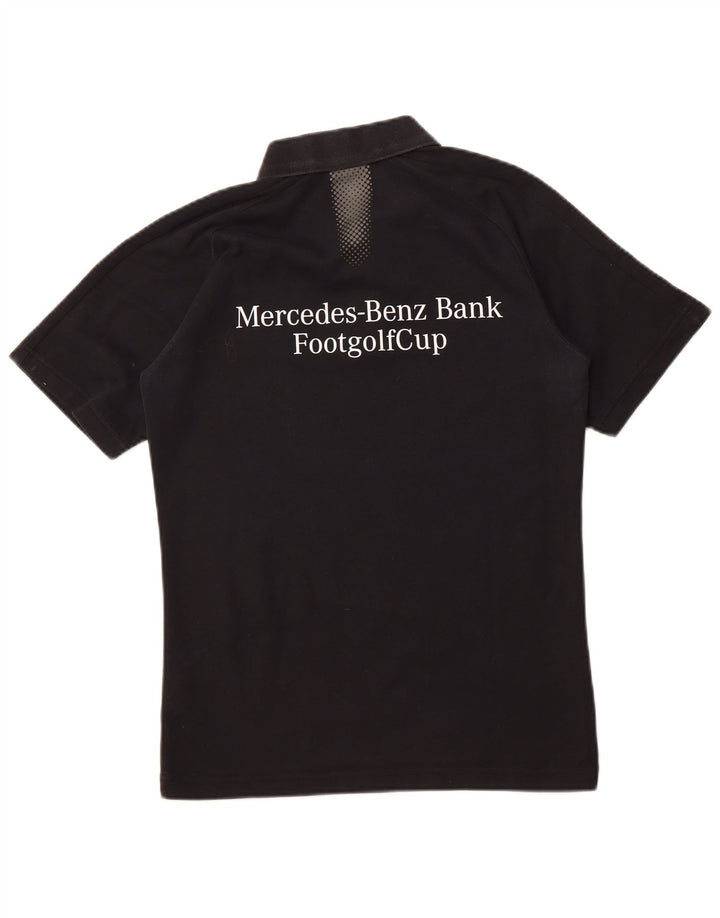 Tricou polo grafic PUMA pentru bărbați, bumbac mediu negru