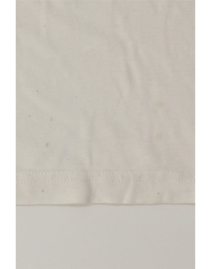 Tricou grafic ADIDAS pentru bărbați Top mediu din bumbac alb