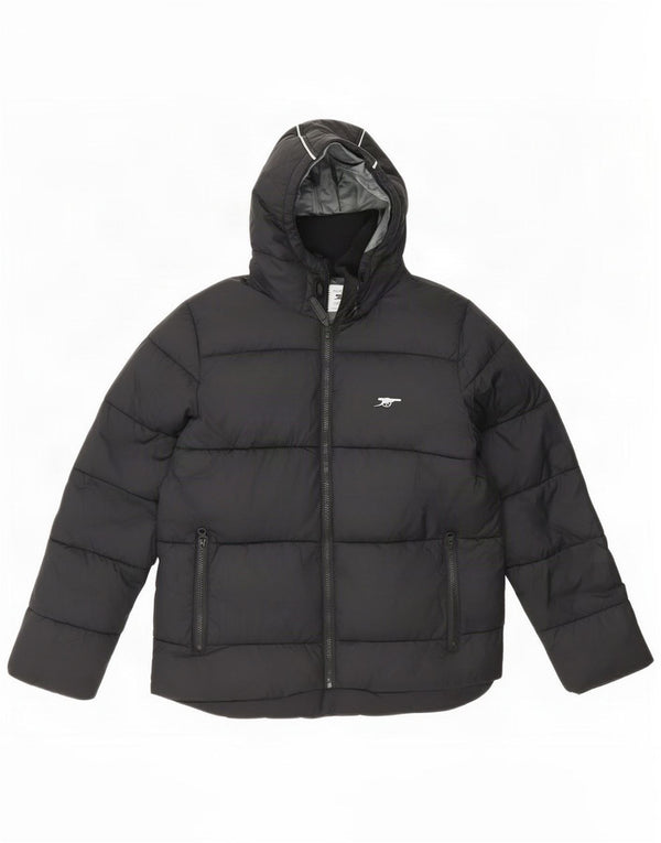 Arsenal Boys Hooded Padded Jacket 12-13 Years Black Nylon