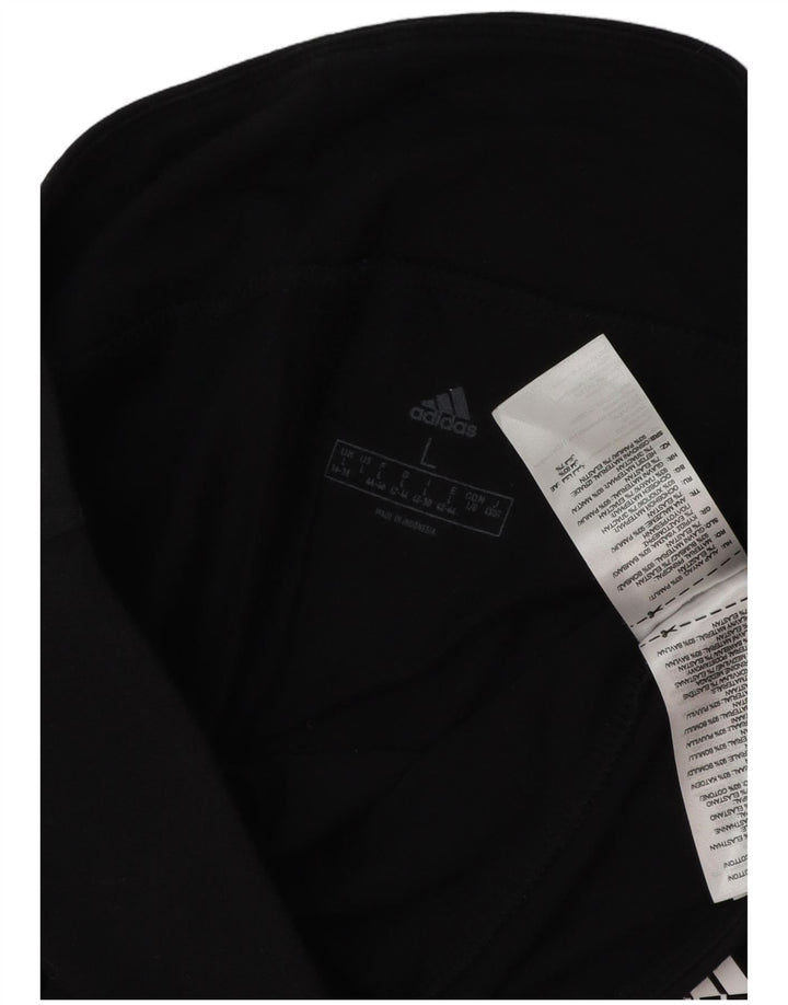 Leggings grafic ADIDAS pentru femei UK 16/18, mare, negru, bumbac