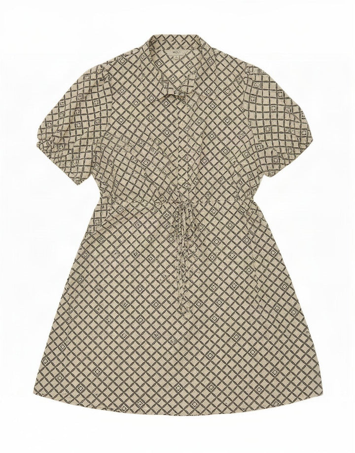 Rochie A-Line pentru femei Marks & Spencer UK 16 Poliester geometric alb mare