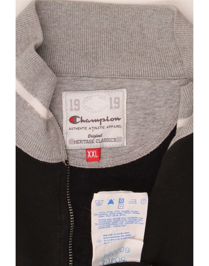 Jachetă de top pentru trening Champion Heritage Classics pentru femei UK 20 2XL Negru