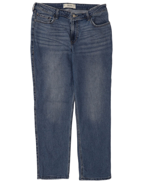 Blugi drepti Hollister pentru femei cu talie mare US 14 Large W32 L30 Blue