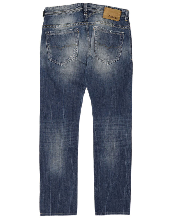 Diesel Mens Thavar Distressed Slim Skinny Jeans W31 L31 Blue