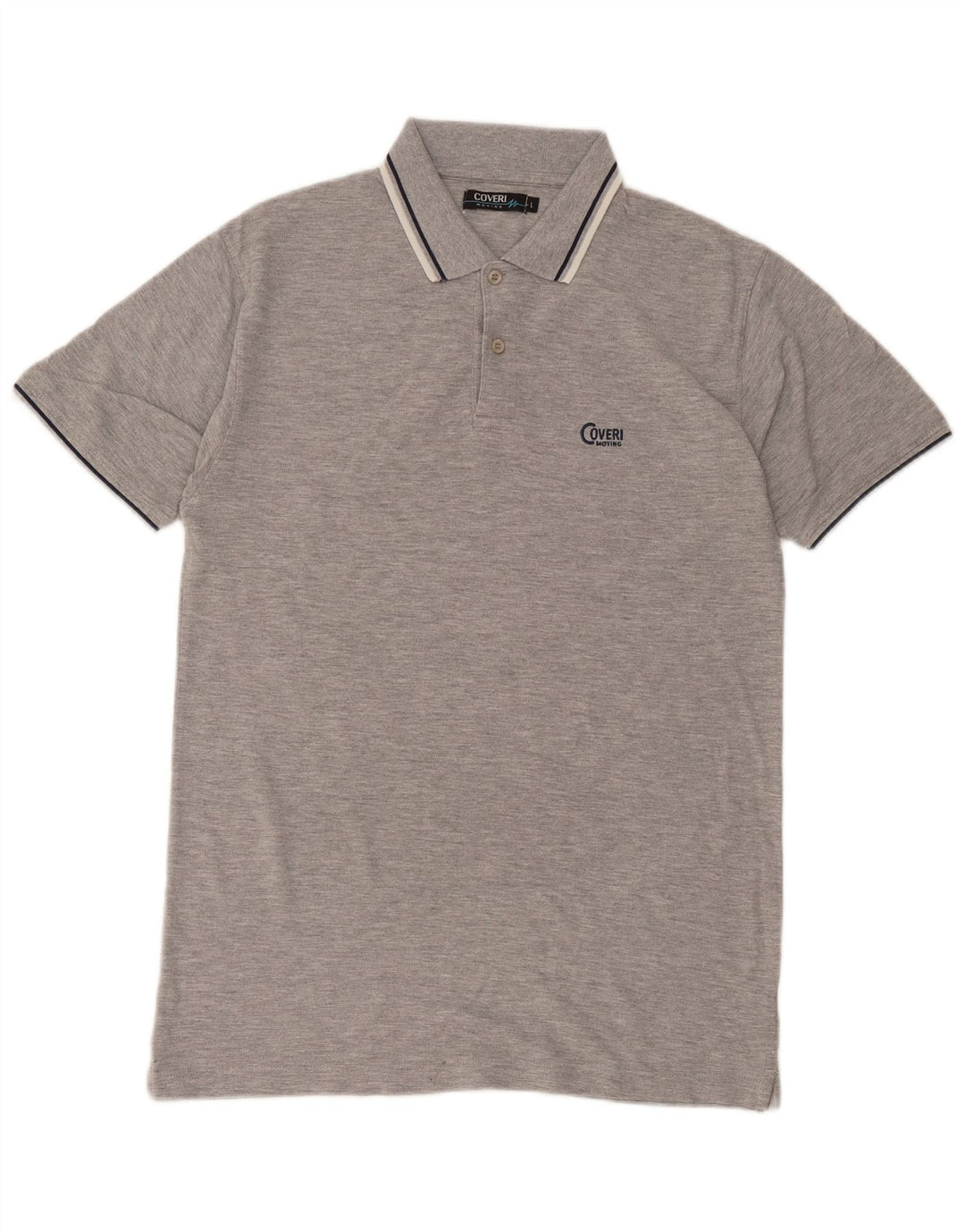 Tricou polo pentru bărbați Coveri, mare, gri, bumbac